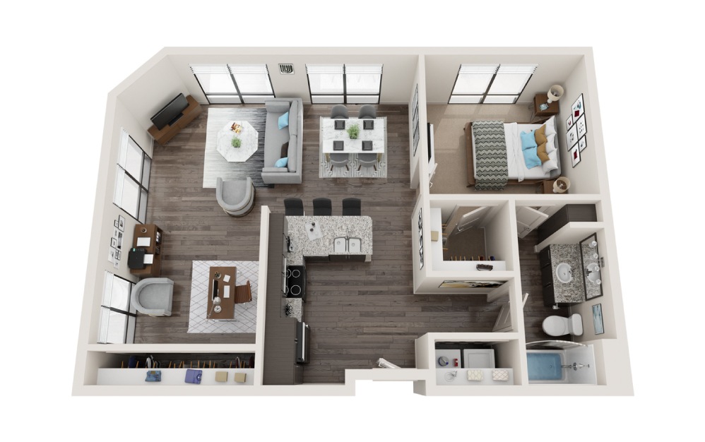 L2 Available One Two And Three Bedroom Apartments In Phoenix Az Parc At Midtown